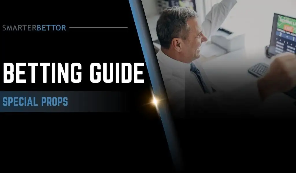 Special props betting graphic covering politics, entertainment, and world events, featuring a stats-style branding element and a mixed-theme background (podium, marquee, globe icons).